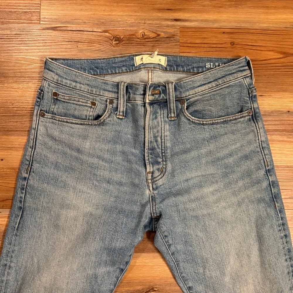 Madewell Slim Fit Jeans Light Wash Blue Denim W32 L30 Mens
